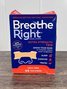 NEW Breath Right Extra Strength Strips 44ct